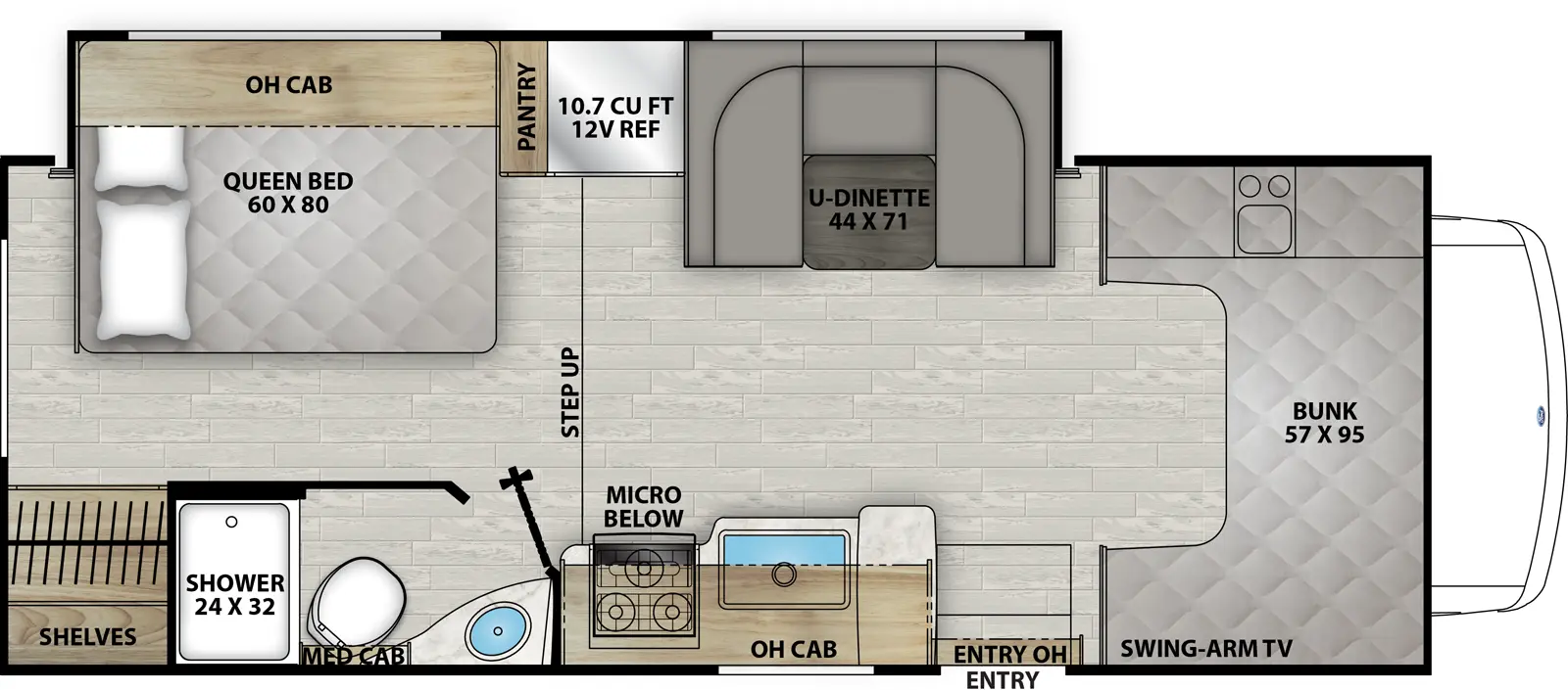 Leprechaun 230FS - Ford 350 Floorplan